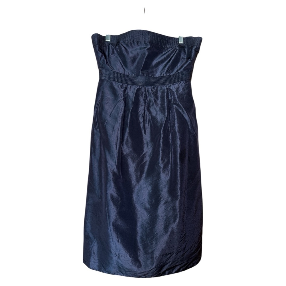 J.Crew Silk‎ Strapless Formal Cocktail Dress 6 Deep Purple Wedding Guest Party